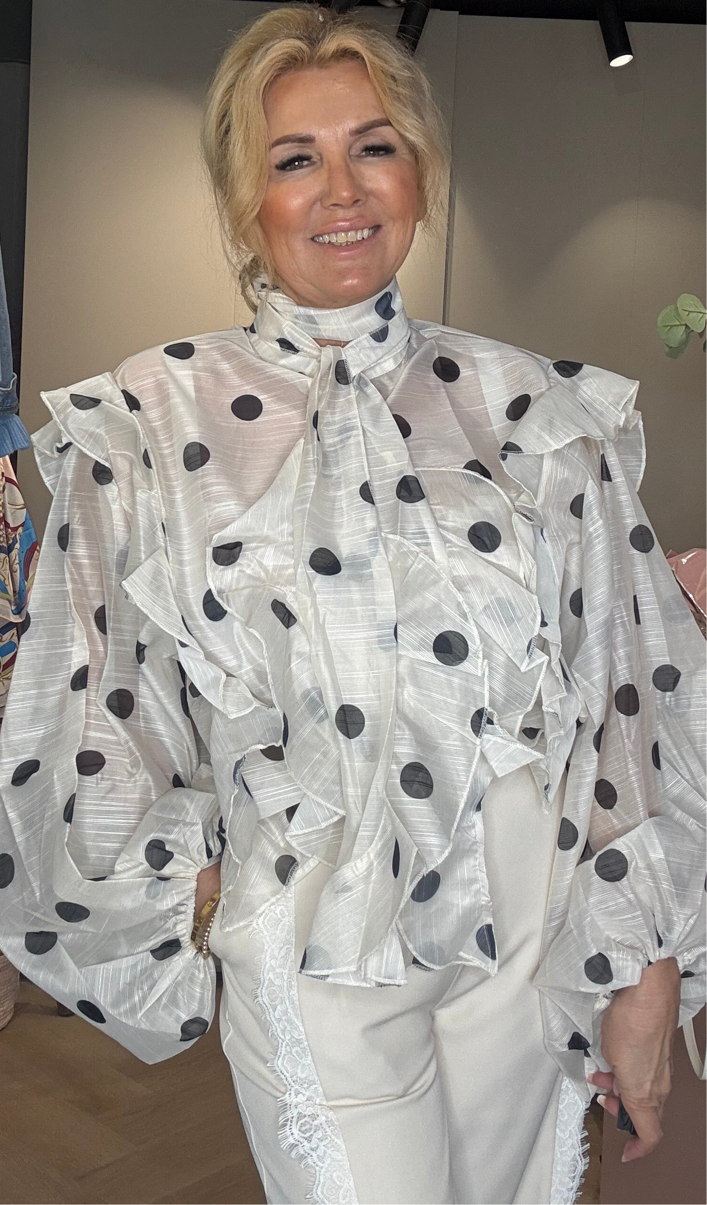 Blouse Polka Dot Roesel & Strik Beige