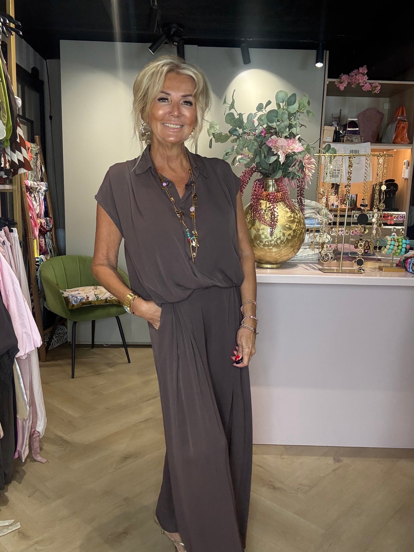 Bluse Emily mørkebrun