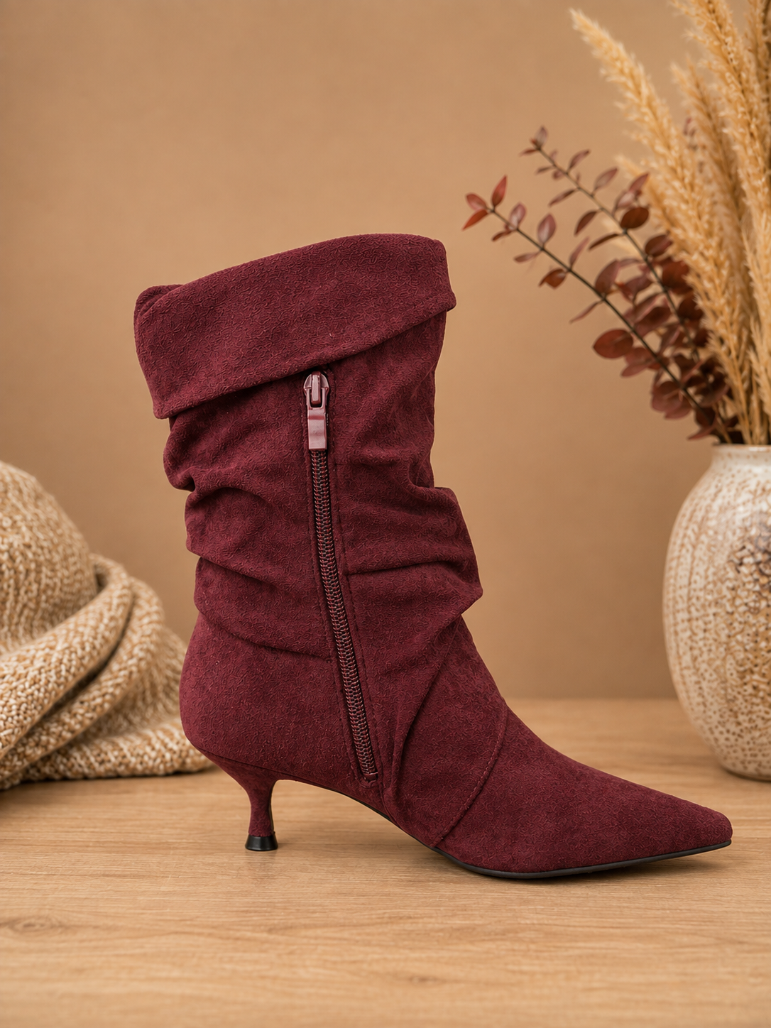 Laarsje Ellis Burgundy franje