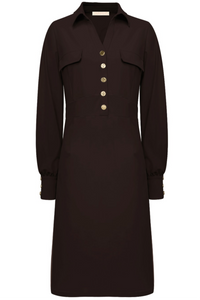 Triple Nine Dress JK51810 Cargo pockets Dark Brown