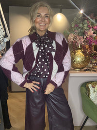 Polkadot Blouse Burgundy