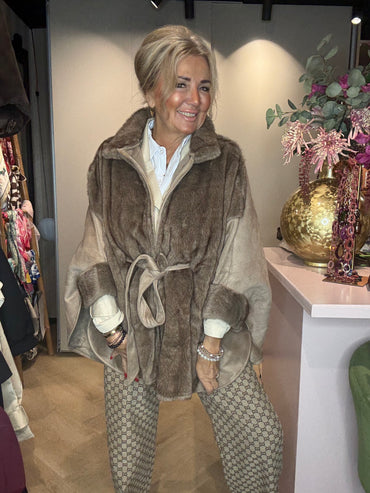 Poncho Jas Taupe
