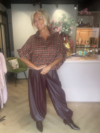 Pantalon bouffant aubergine / bordeaux