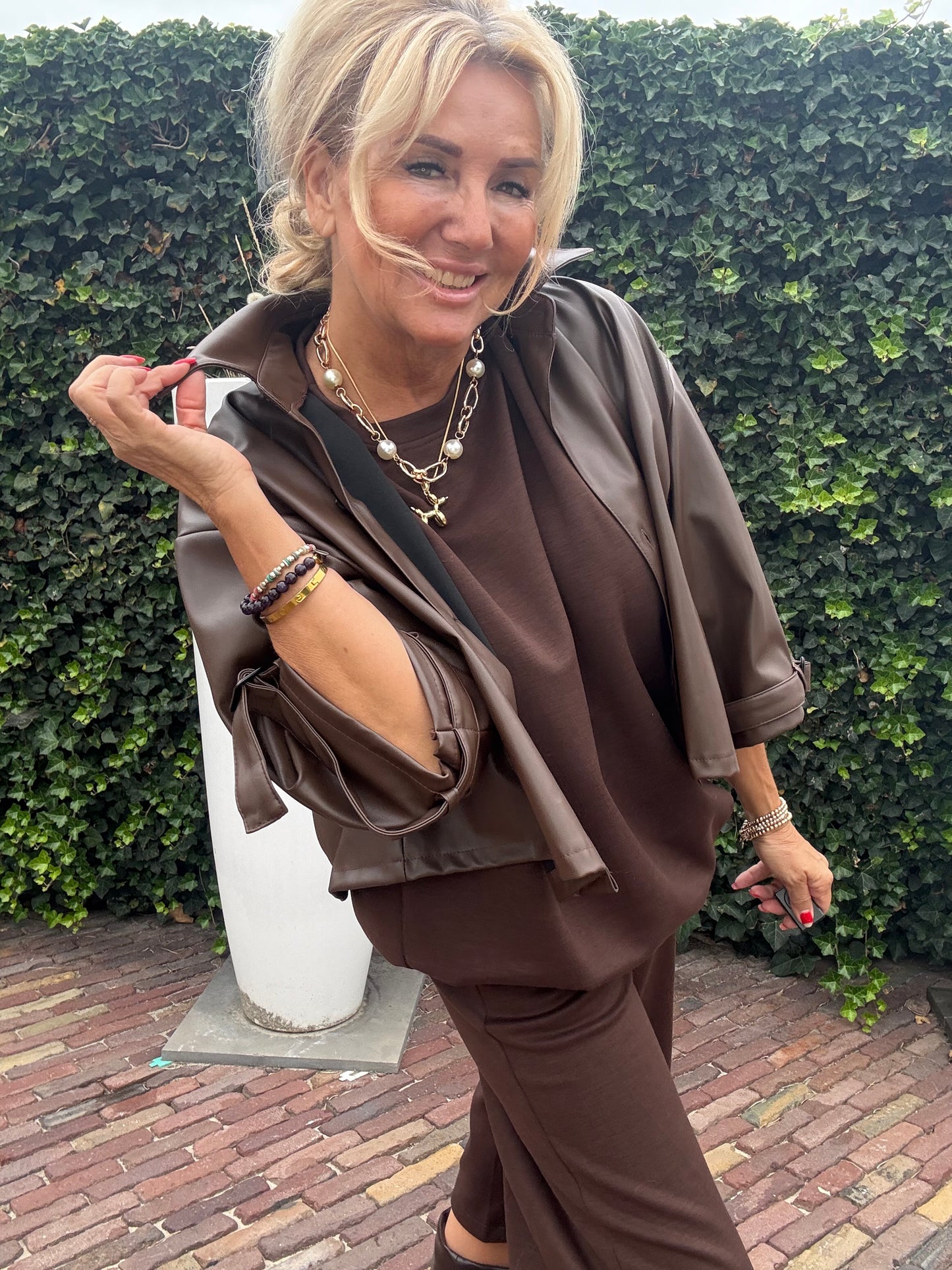 Phu Leatherlook Donkerbruin 🤎