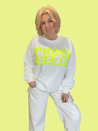 Sweater Don’t Sleep Wit Neon Geel