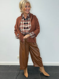 Vest cognac Golden zipper