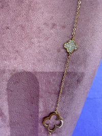 Cadena de oro con trébol de diamantes 🍀