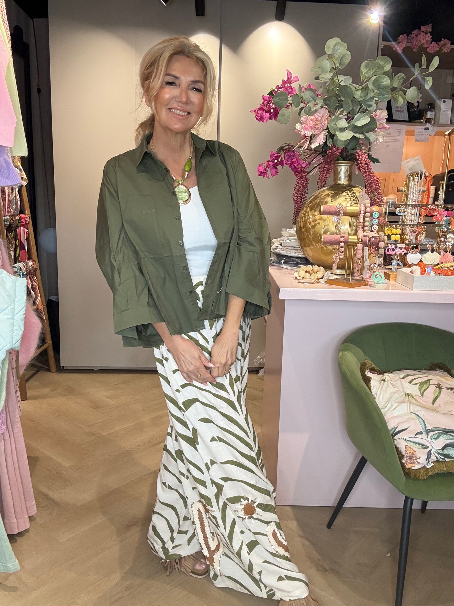 Bluse armygrøn