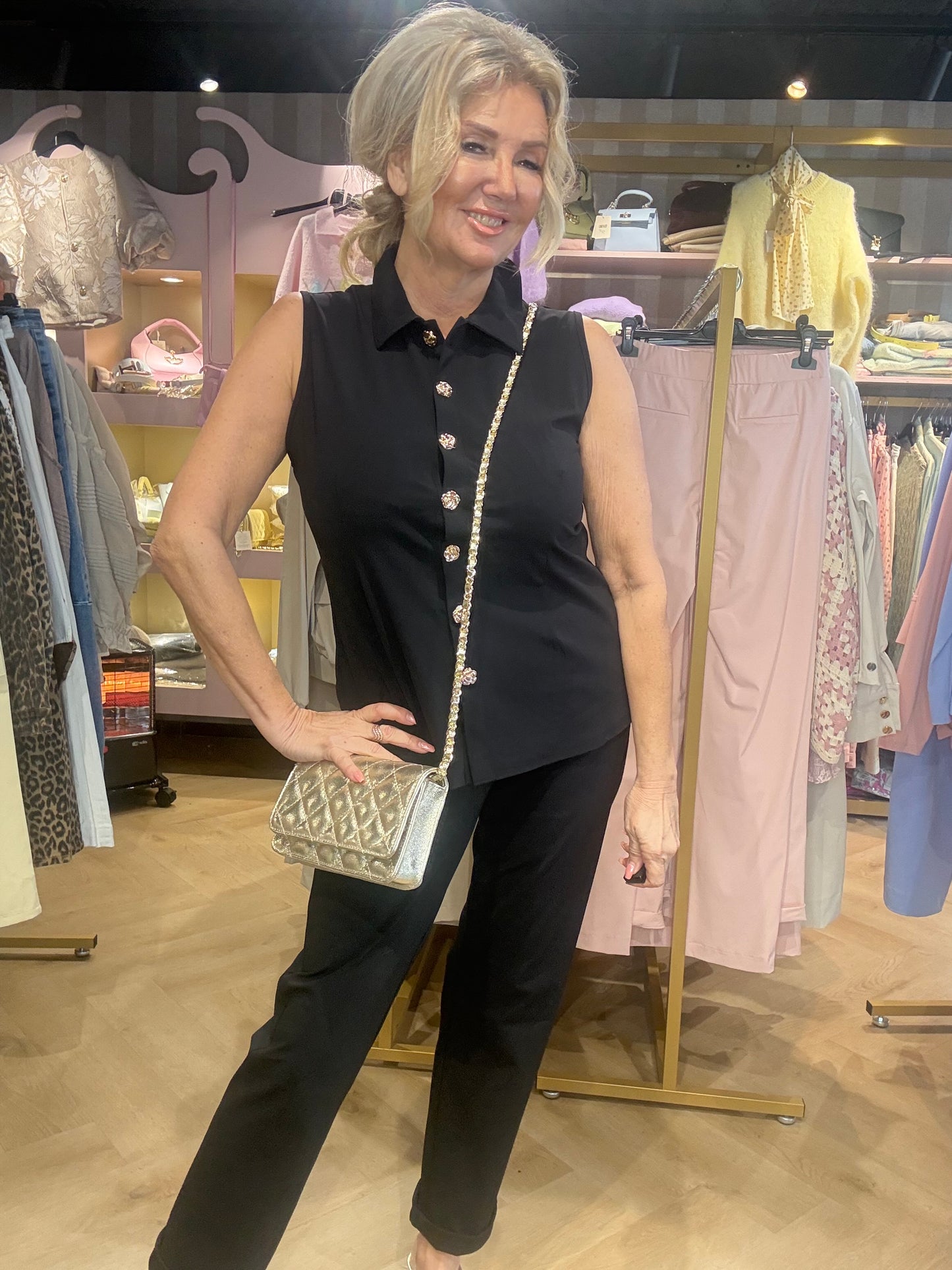 Triple Nine Blouse Mouwloos BLS5932 Black