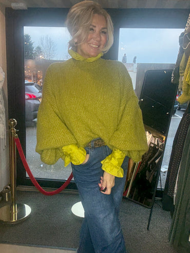 Trui Grof Lime Groen