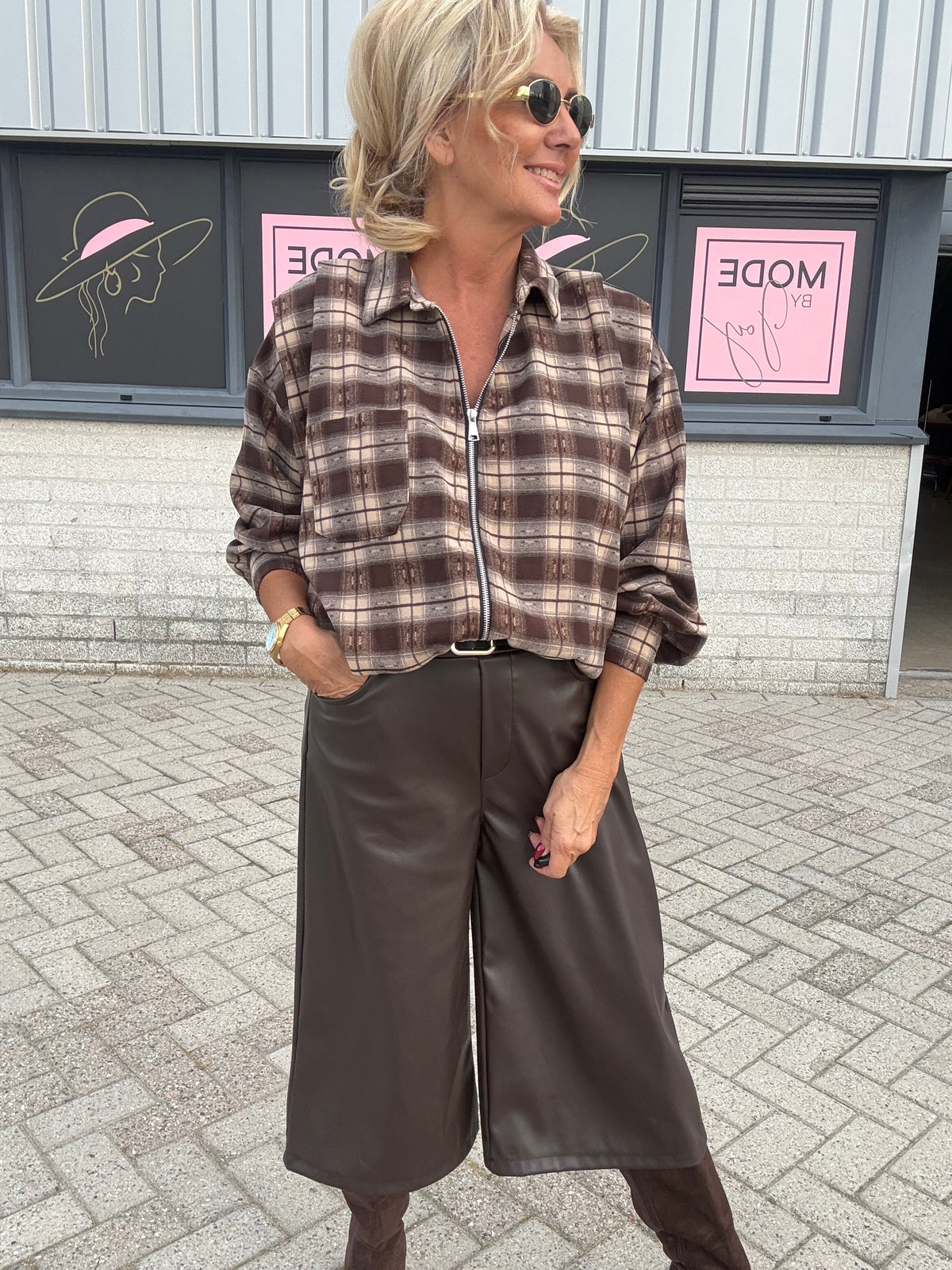 Brown Flannel Blouse Jacket lizzy