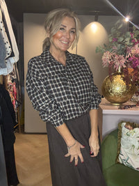 Blouse Geruit Flanel Strass ✨