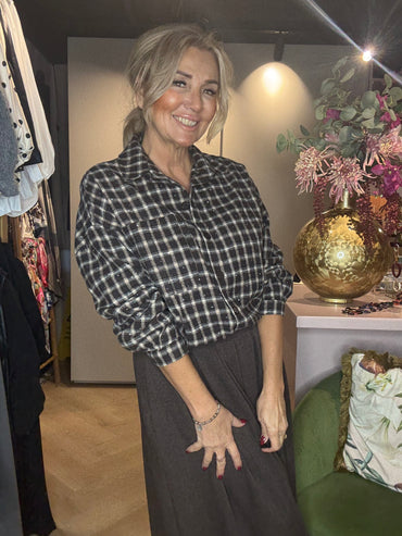 Blouse Geruit Flanel Strass ✨