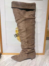 Laars over knee Queenie Taupe