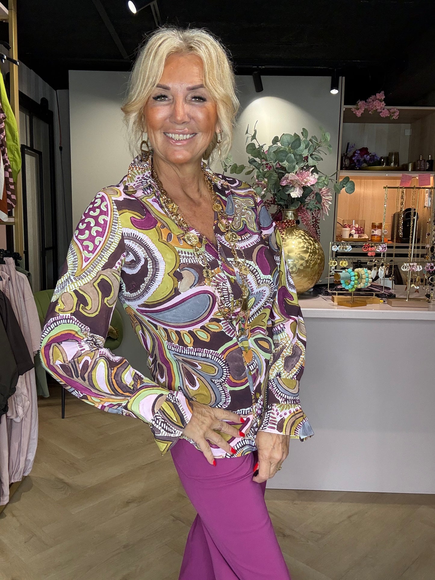 Mi Piace Blouse Big Paisley Print Multicolour MP202108BPPT