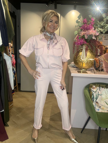 Triple Nine Travel Broek BR2601 – Straight Chinos ✨Poeder Rose