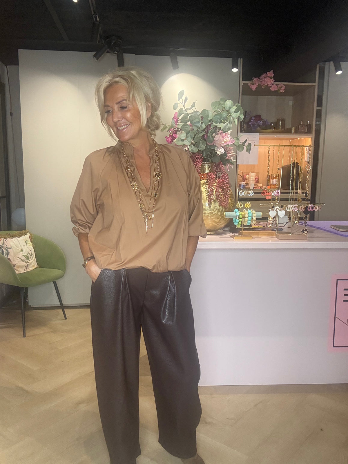 Bluse Camel Ballon