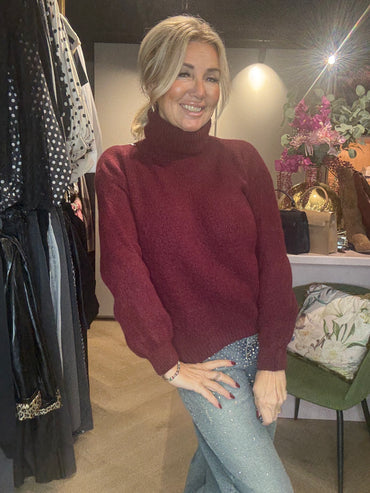 Triple Nine Col Trui Bordeaux Alpaca