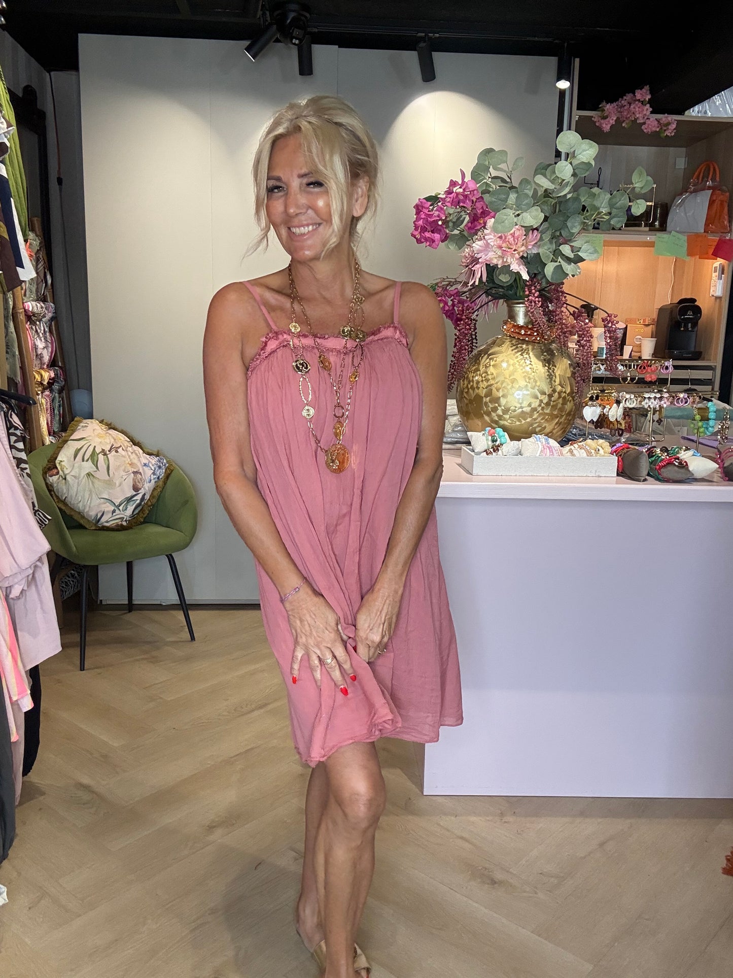 Mykonos Blush Dress short