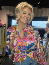 Blouse Boho Flower Pink