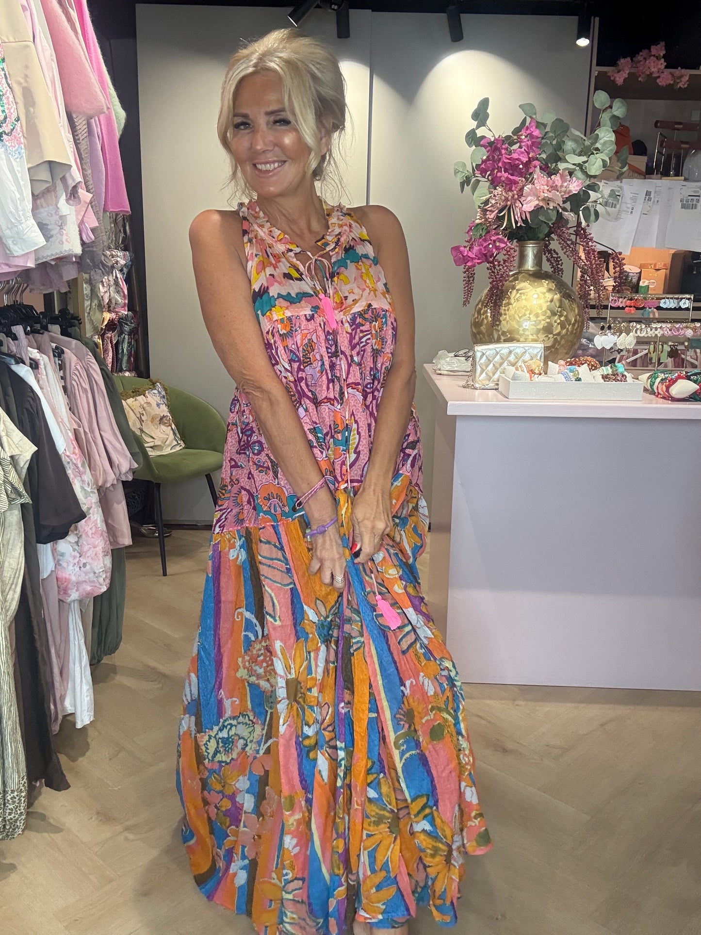 Klänning Boho Chique multifärgad