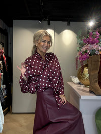 Blouse Polkadot Bordeaux