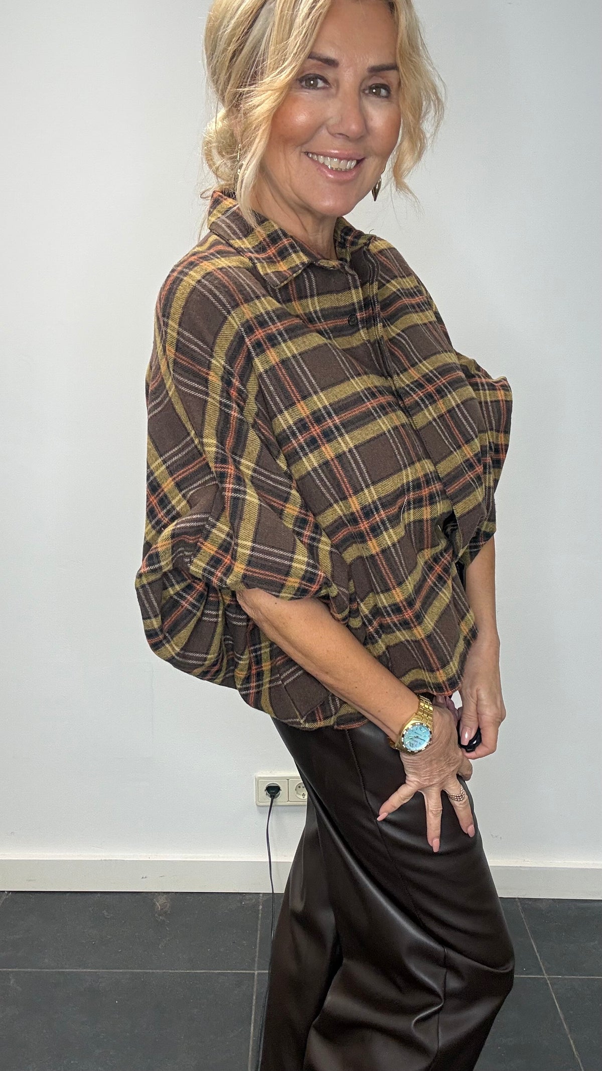 Blouse Emma bruin Camel Briek