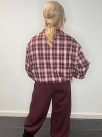 Blousonjacke Bordeaux Reißverschluss