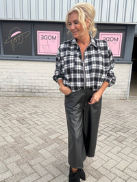 Blusejakke i sort ternet flannel, Lizzy