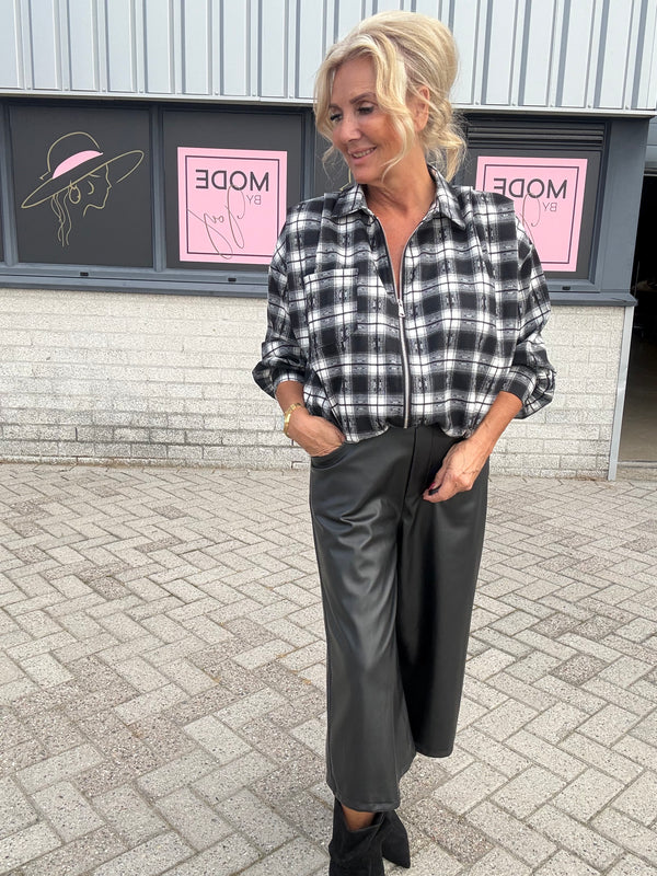 Blouse Jasje Ruit Zwart Flanel lizzy