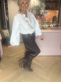 Bluse Weiß mit Ballonärmeln