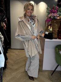 Poncho Cape Jas Taupe /Camel