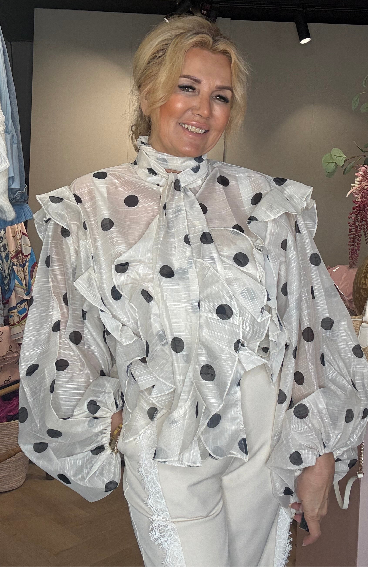 Blouse Polka Dot Roesel & Strik Beige