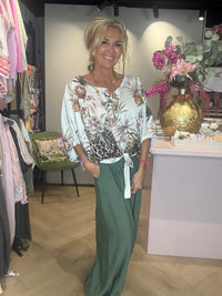Broek groen ballon lintjes