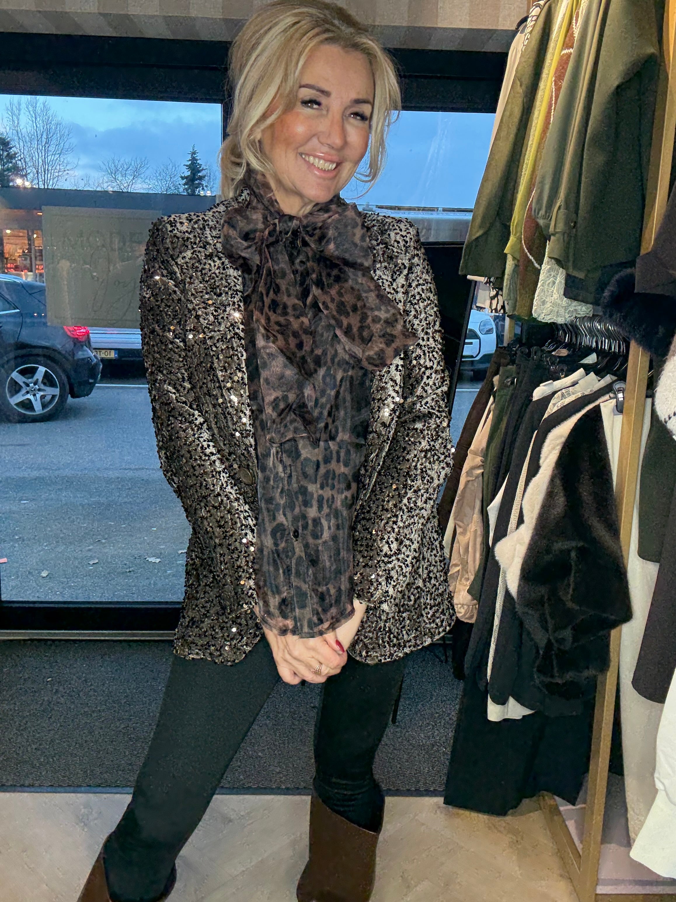 Colbert all over shine Bruin Taupe