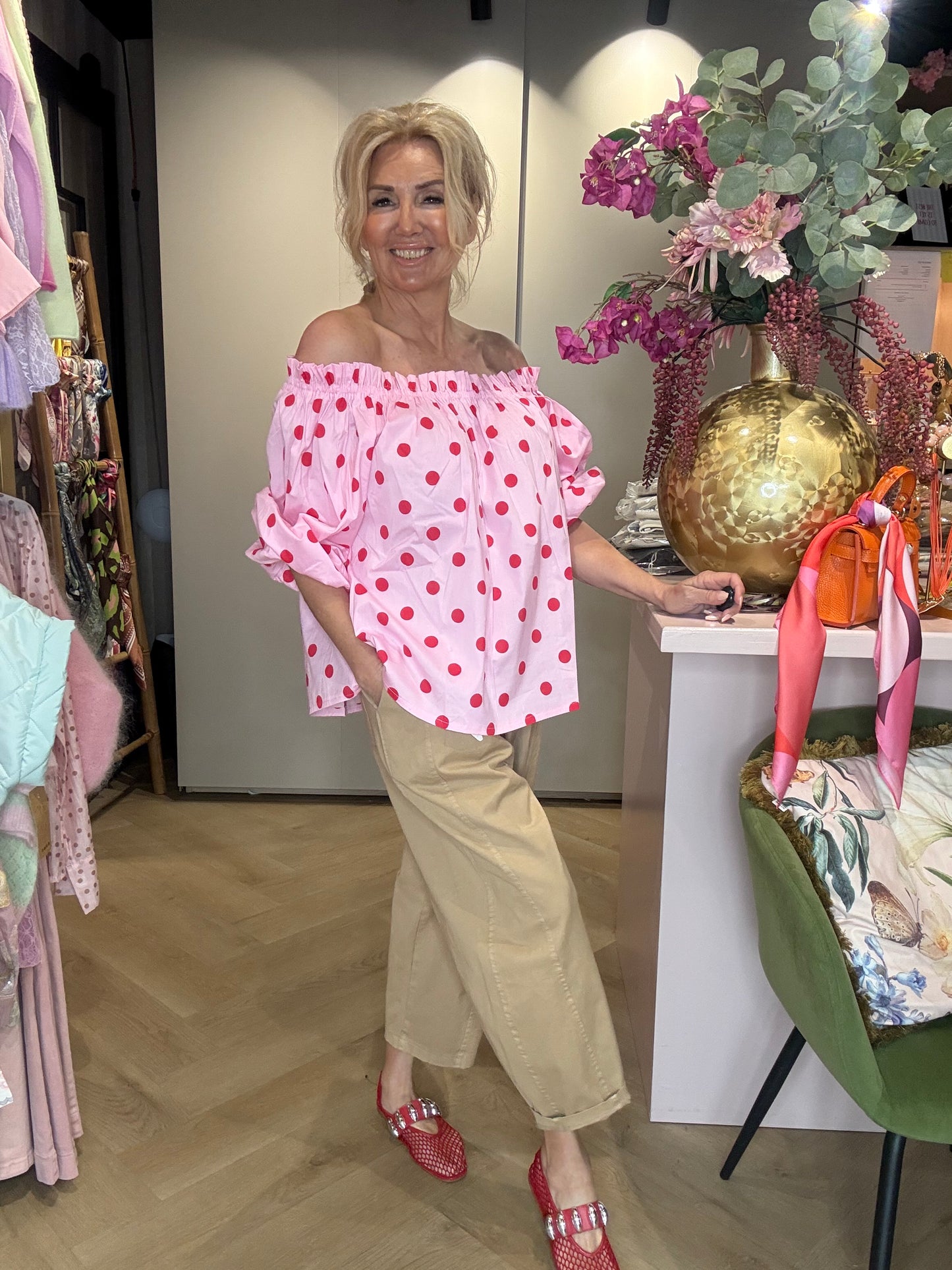 Stropfri bluse Rose