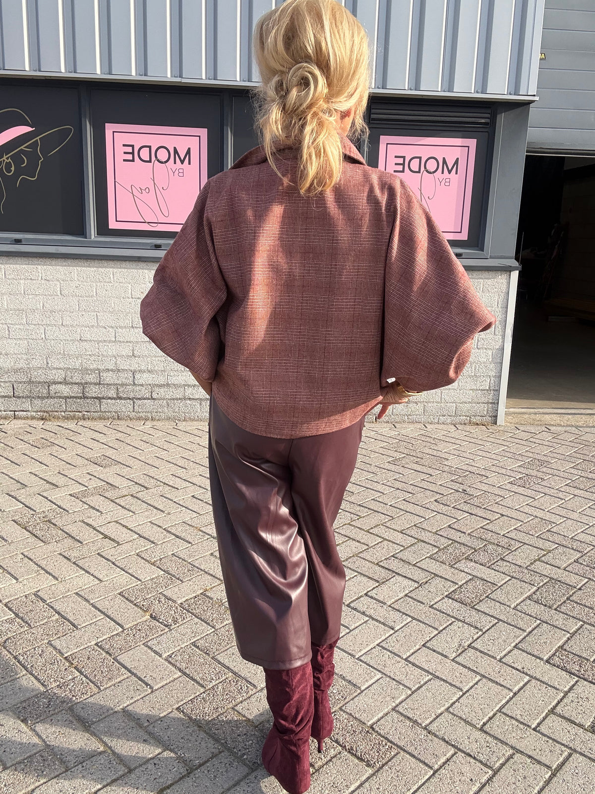 Bermuda-/culottemalli Burgundy