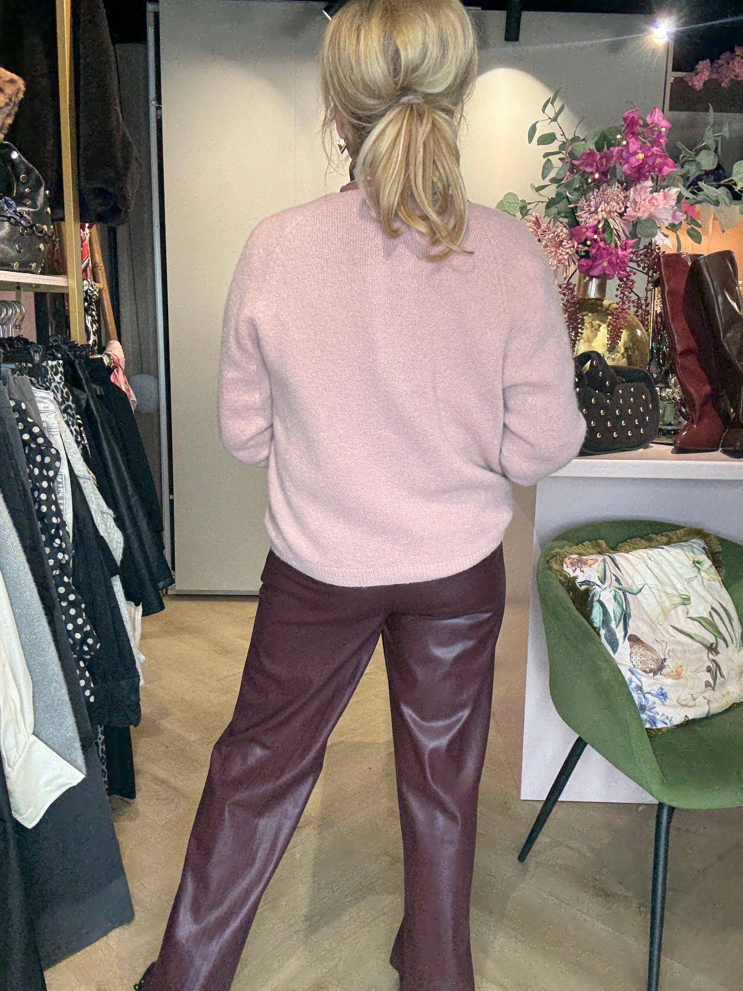 Vestje Baby Alpaca Rose