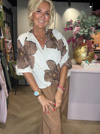 Blouson Flower Camel