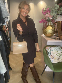 Triple Nine Dress JK51810 Cargo pockets Dark Brown