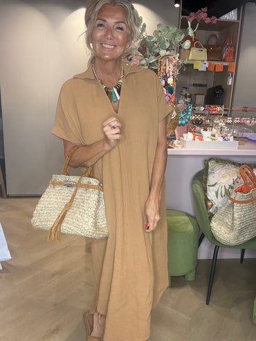 Jurk Hydrofiel Camel