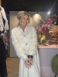 Fluffy vest Crema Gold