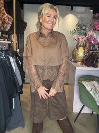 Blouse Camel Short Lace