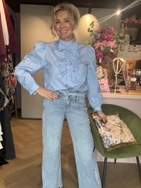 Jeans double braced met kant 🤍