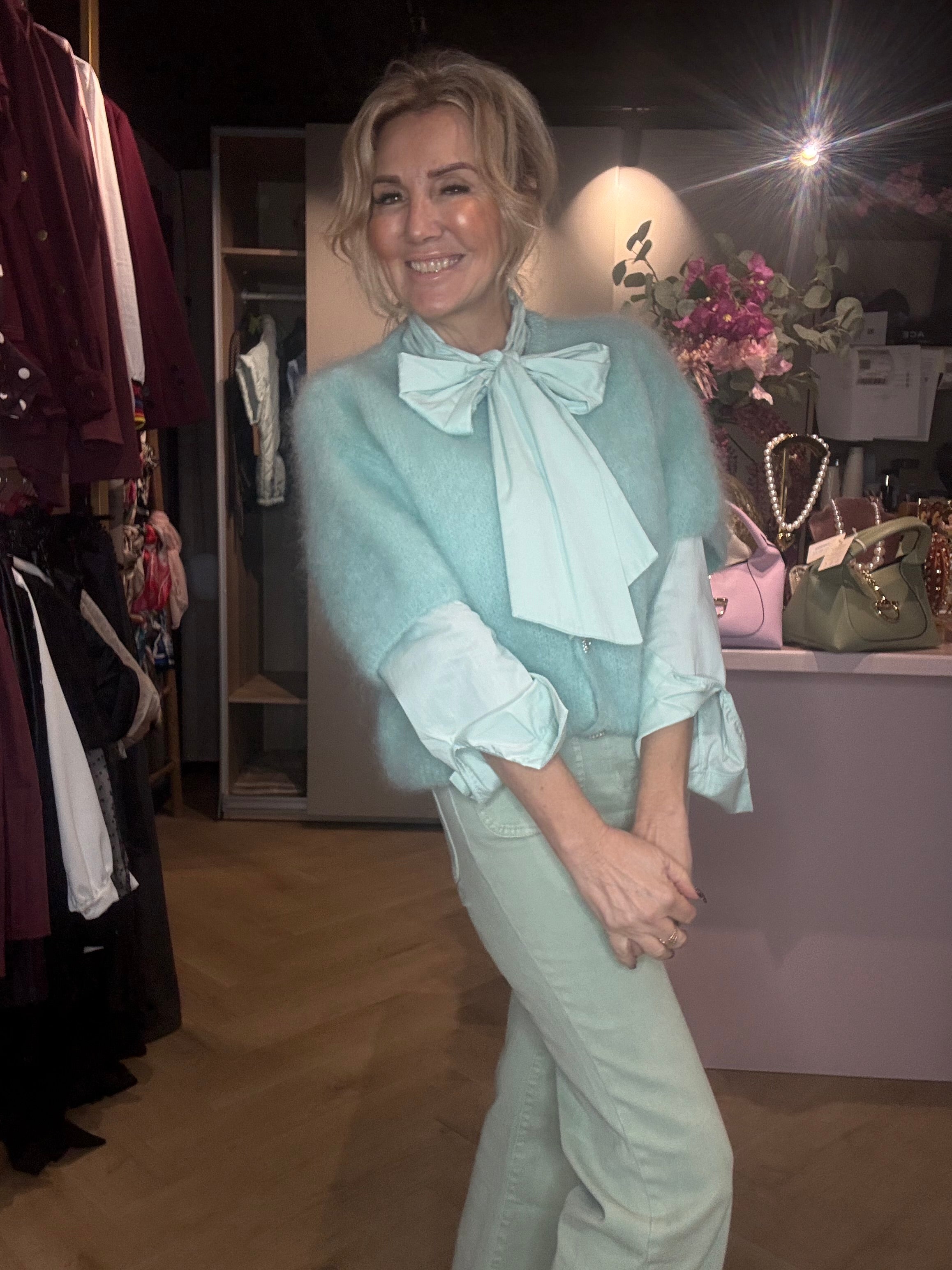 Mohair Vest Mintgroen