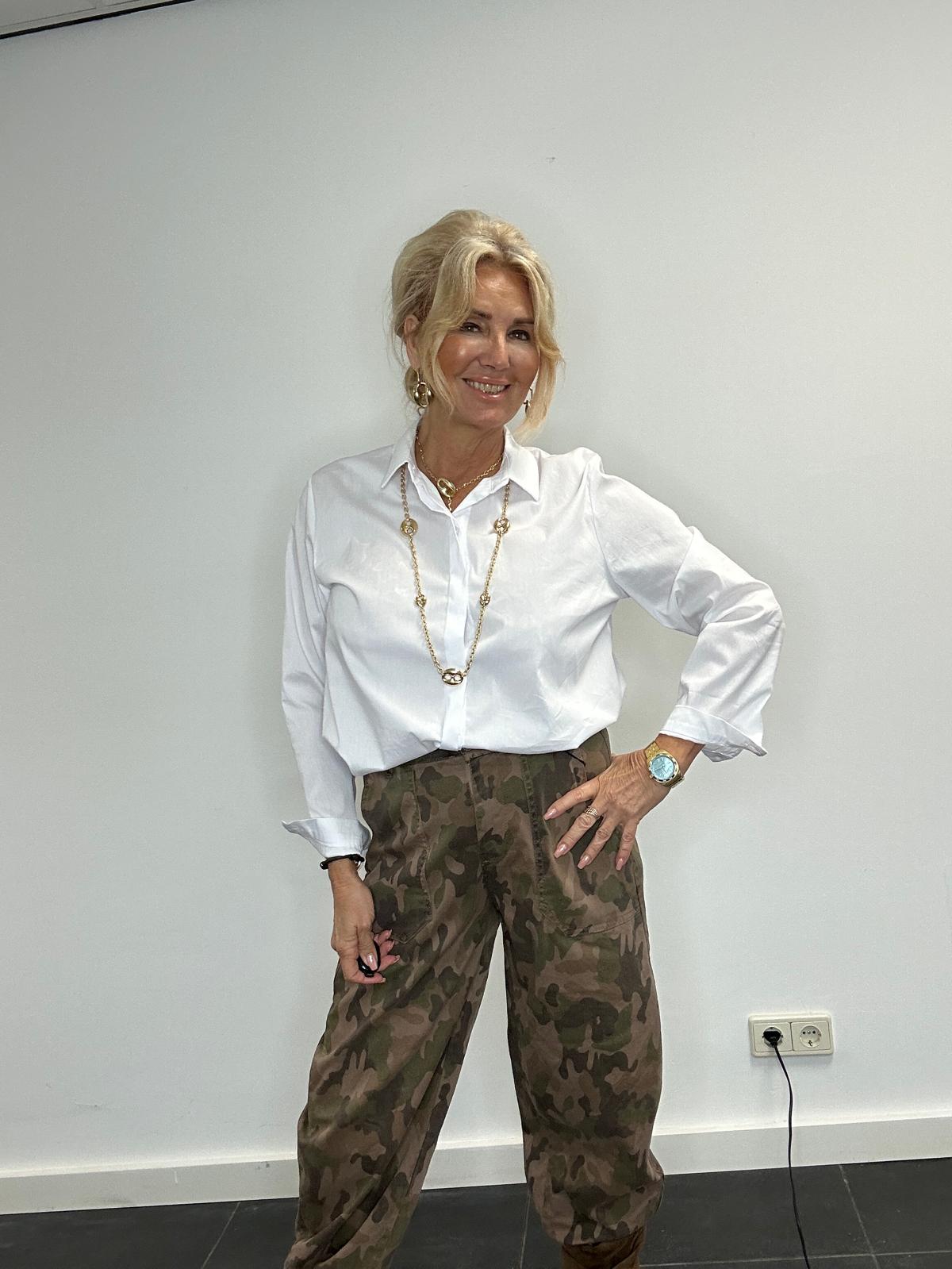 Broek Carly Camo elastische tailleband