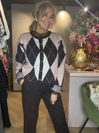 Vestje Classy Ruit Licht Rose 🎀