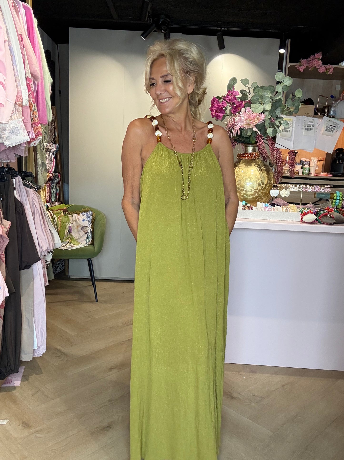 Jurk Barbados Matcha green