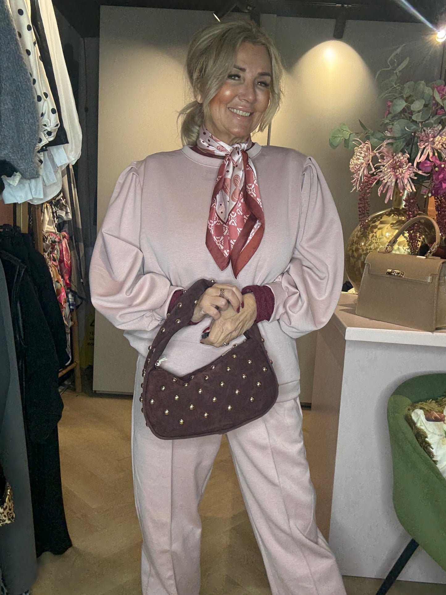 Comfy Pak Ballon mouw Poederrose