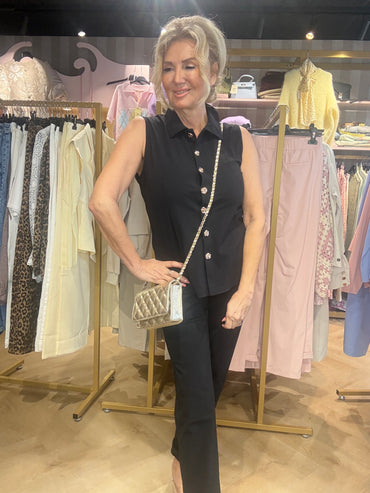 Triple Nine Blouse Mouwloos BLS5932 Black